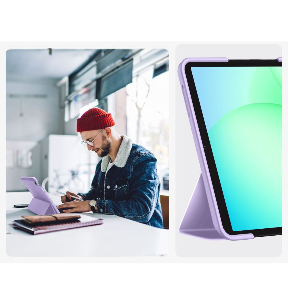 TechProtect SmartCase-etui til Samsung Galaxy Tab A9 / A11 8,7 X110 / X115 / X133 / X135 – lilla
