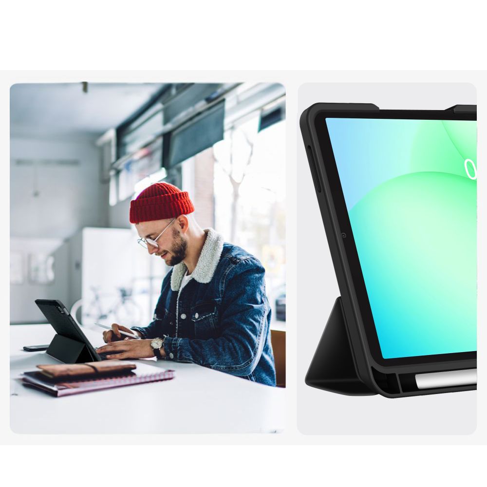 TechProtect SmartCase penneetui til Samsung Galaxy Tab A9 / A11 8,7 X110 / X115 / X133 / X135 – Sort