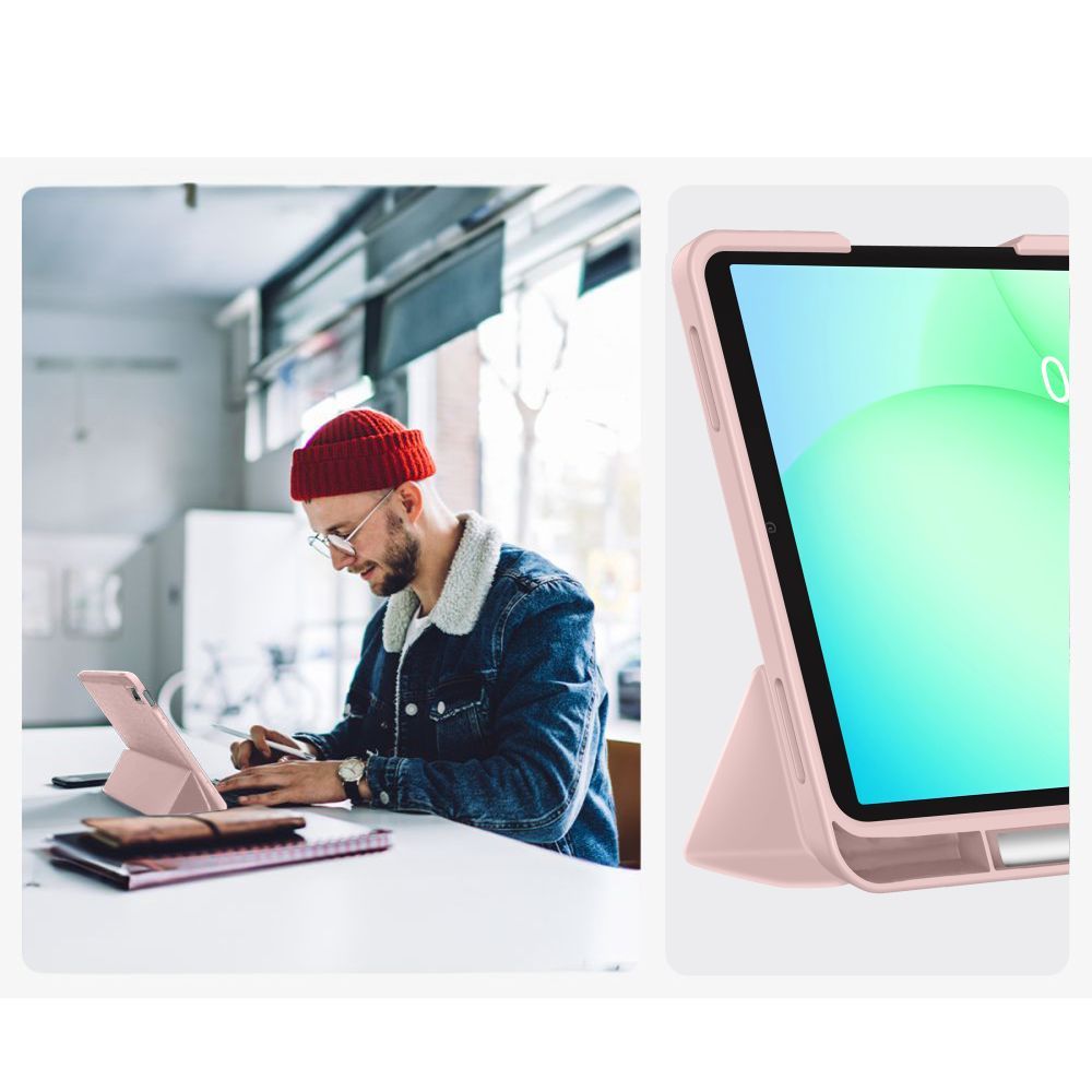 TechProtect SmartCase penneetui til Samsung Galaxy Tab A9/A11 8,7 X110/X115/X133/X135 – lyserød