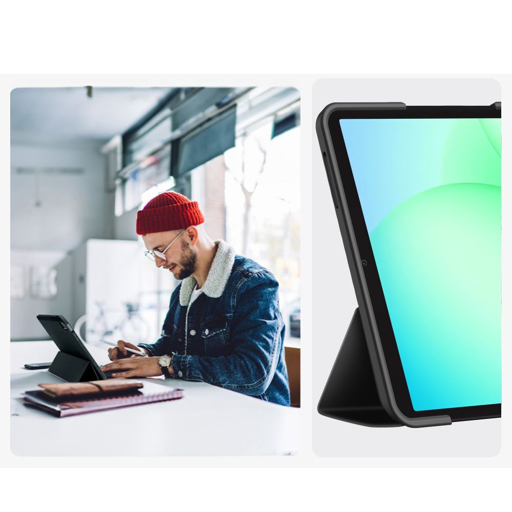 TechProtect SmartCase til Samsung Galaxy Tab A9+/A11+ 11,0 (X210/X215/X216/X230/X235/X236) – Sort