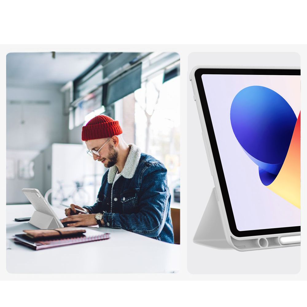 TechProtect SmartCase penneetui til Xiaomi Poco Pad M1 / Redmi Pad 2 Pro 12,1 – grå