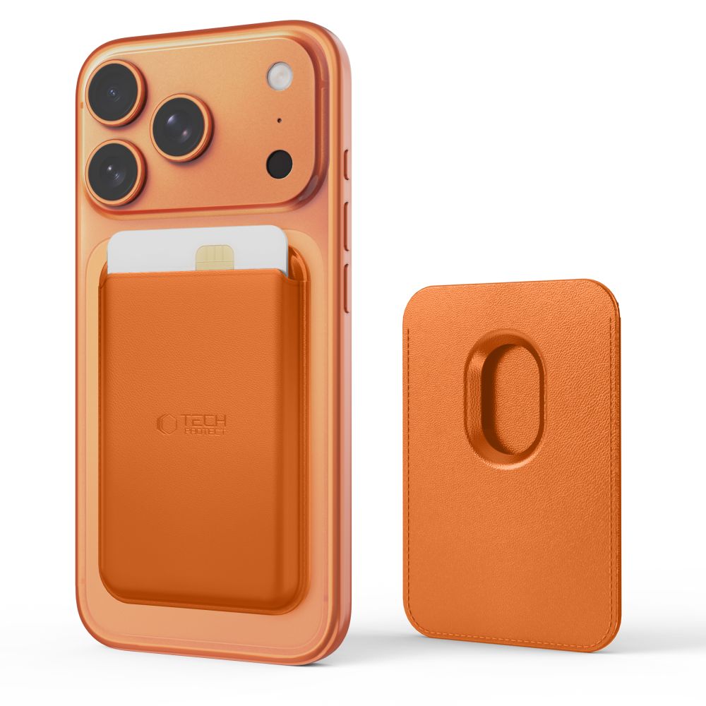 Tech-Protect MagWallet MagSafe magnetplånbok för mobil – Orange