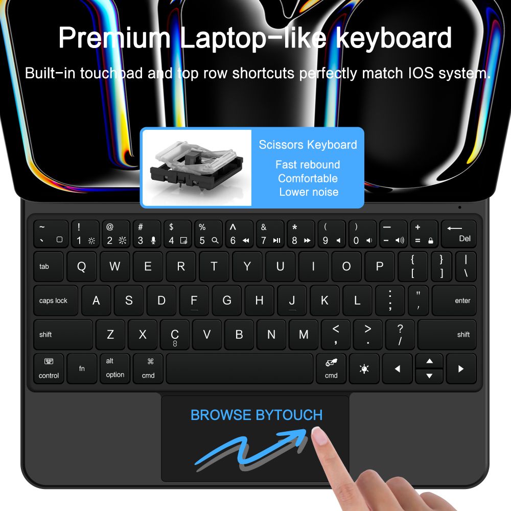 Tech-Protect SmartCase Magnet til iPad Pro 13” 7/8 2024-2025 – Sort