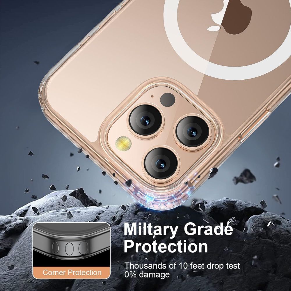 TP Flex MagSafe-etui til iPhone 16 Pro Max – gennemsigtigt