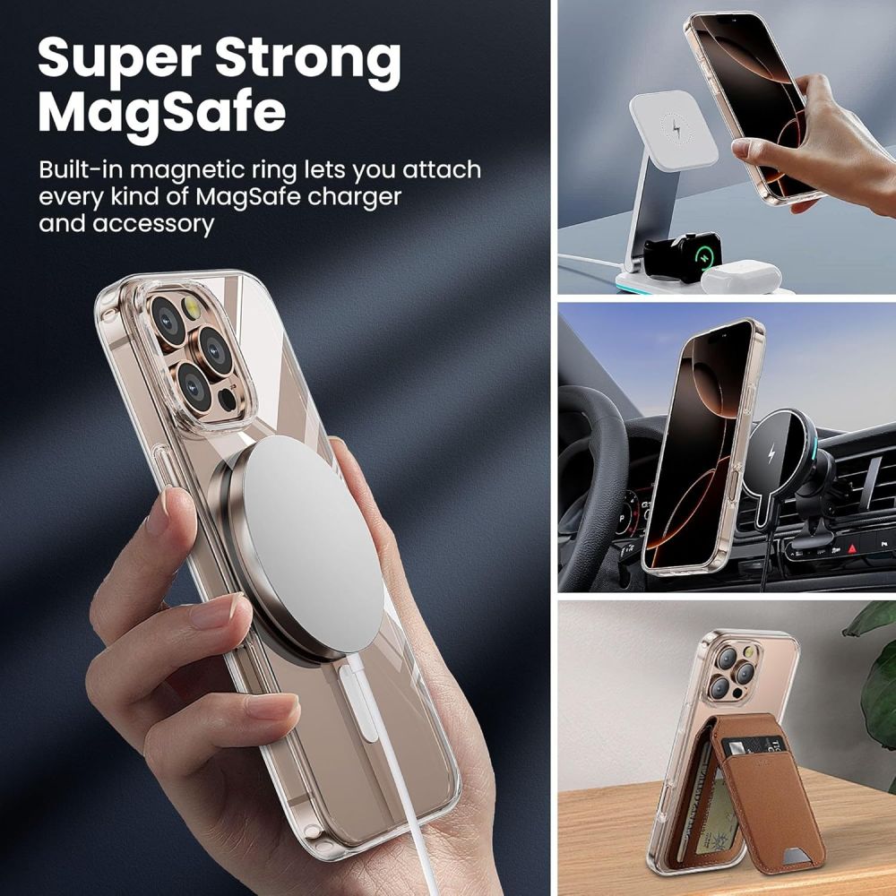 TP Flex MagSafe-etui til iPhone 16 Pro Max – gennemsigtigt