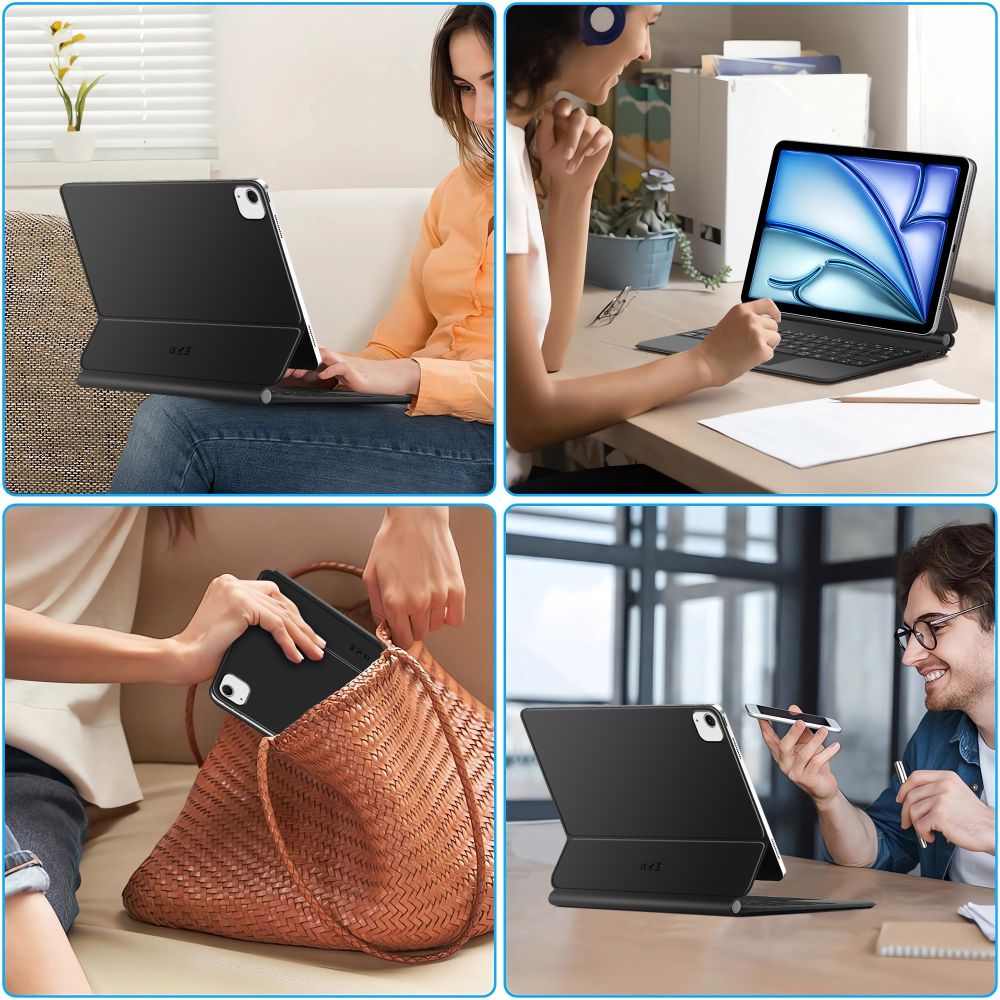 Tech-Protect Smartcase Magnet m/tastatur til iPad Air 10,9” (2020/2022) / 11” (2024-2026) – Sort
