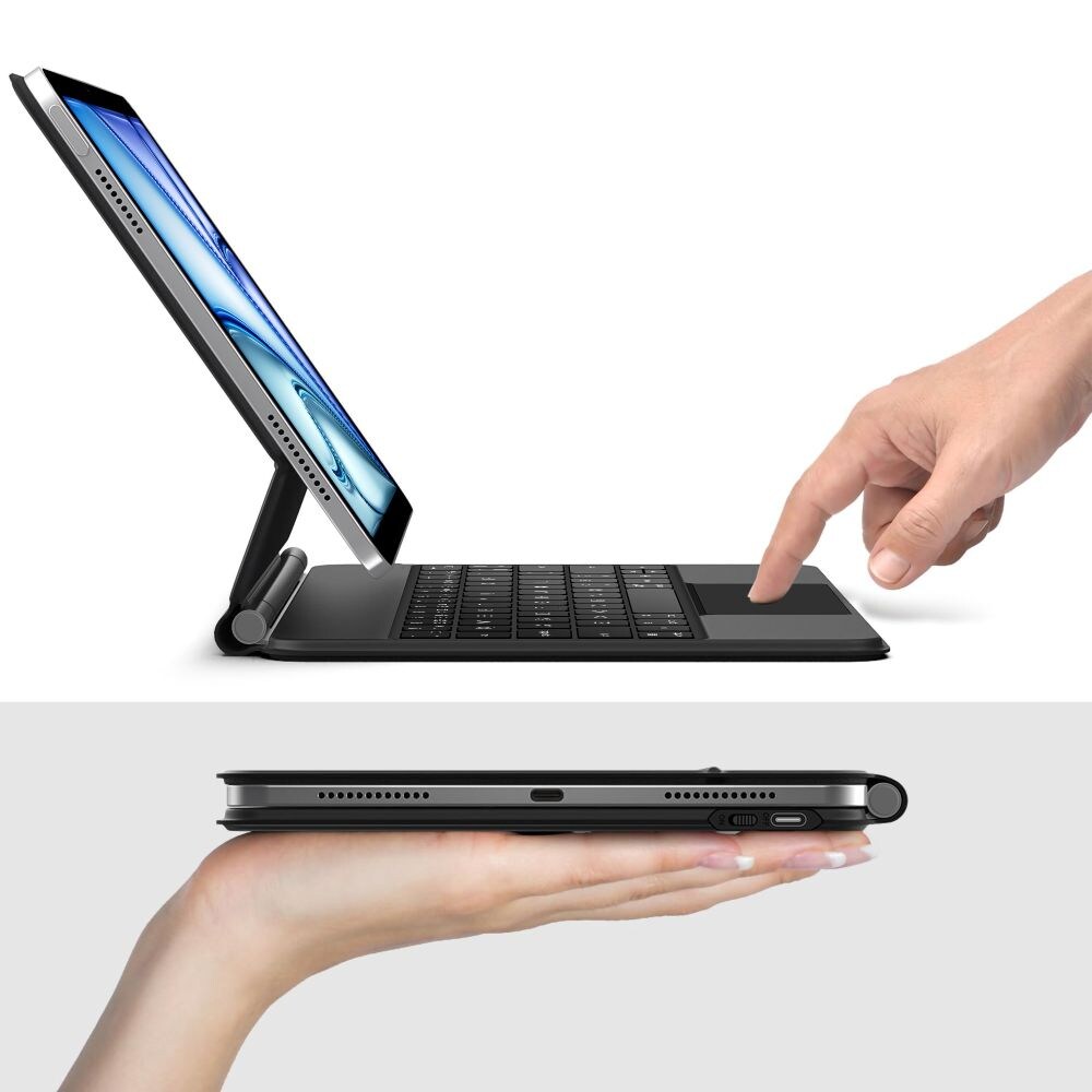 Tech-Protect Smartcase Magnet m/tastatur til iPad Air 10,9” (2020/2022) / 11” (2024-2026) – Sort