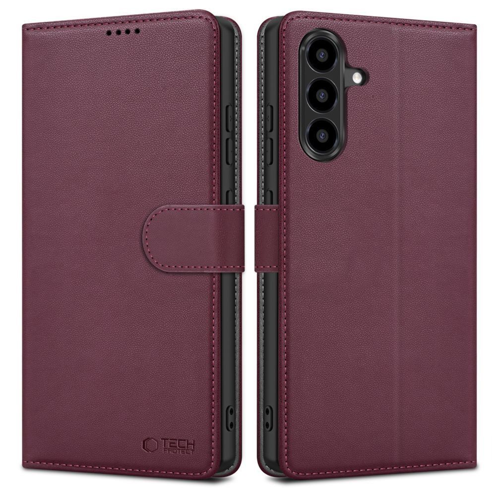 Tech-Protect plånboksfodral till Samsung Galaxy A27 5G – vinröd