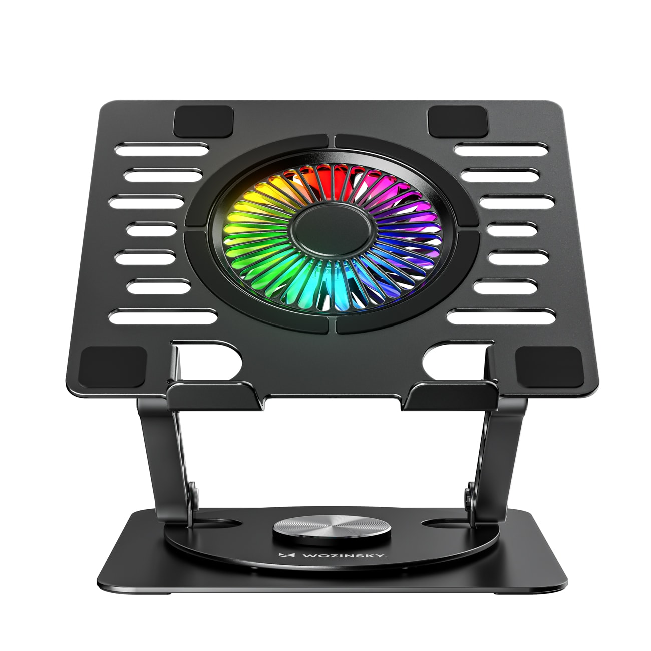 Wozinsky WDCX-X16-AS CoolBase RGB 360° kylstativ för bärbar dator och surfplatta – svart