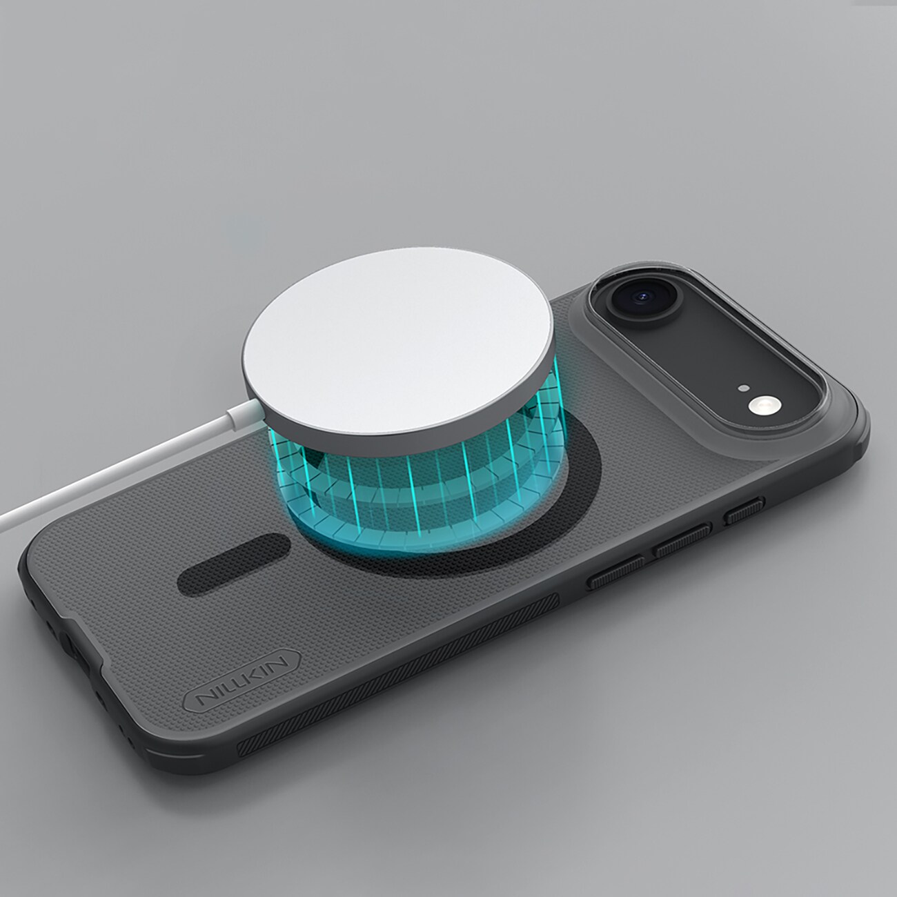 Nillkin Super Frosted Shield Pro MagSafe-kompatibelt etui til iPhone 17 Air – gennemsigtig sort