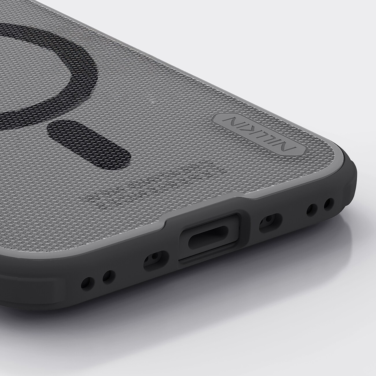 Nillkin Super Frosted Shield Pro MagSafe-kompatibelt etui til iPhone 17 Air – gennemsigtig sort