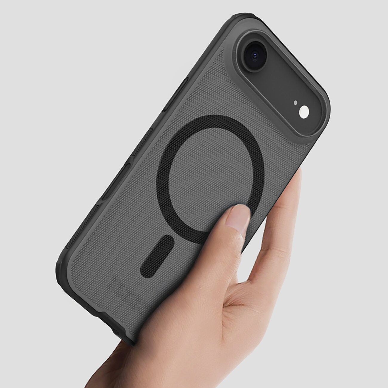 Nillkin Super Frosted Shield Pro MagSafe-kompatibelt etui til iPhone 17 Air – gennemsigtig sort