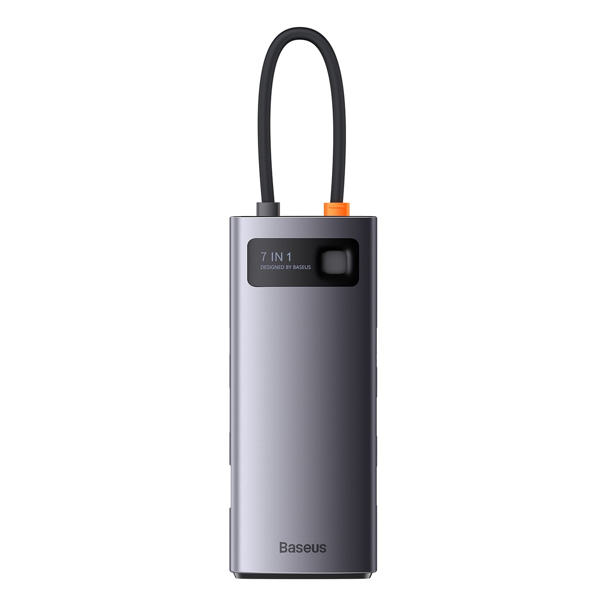 Baseus Metal Gleam HUB 7-i-1 USB-C dockningsstation – HDMI/VGA/3x USB 3.2 Gen1/PD/RJ-45, grå