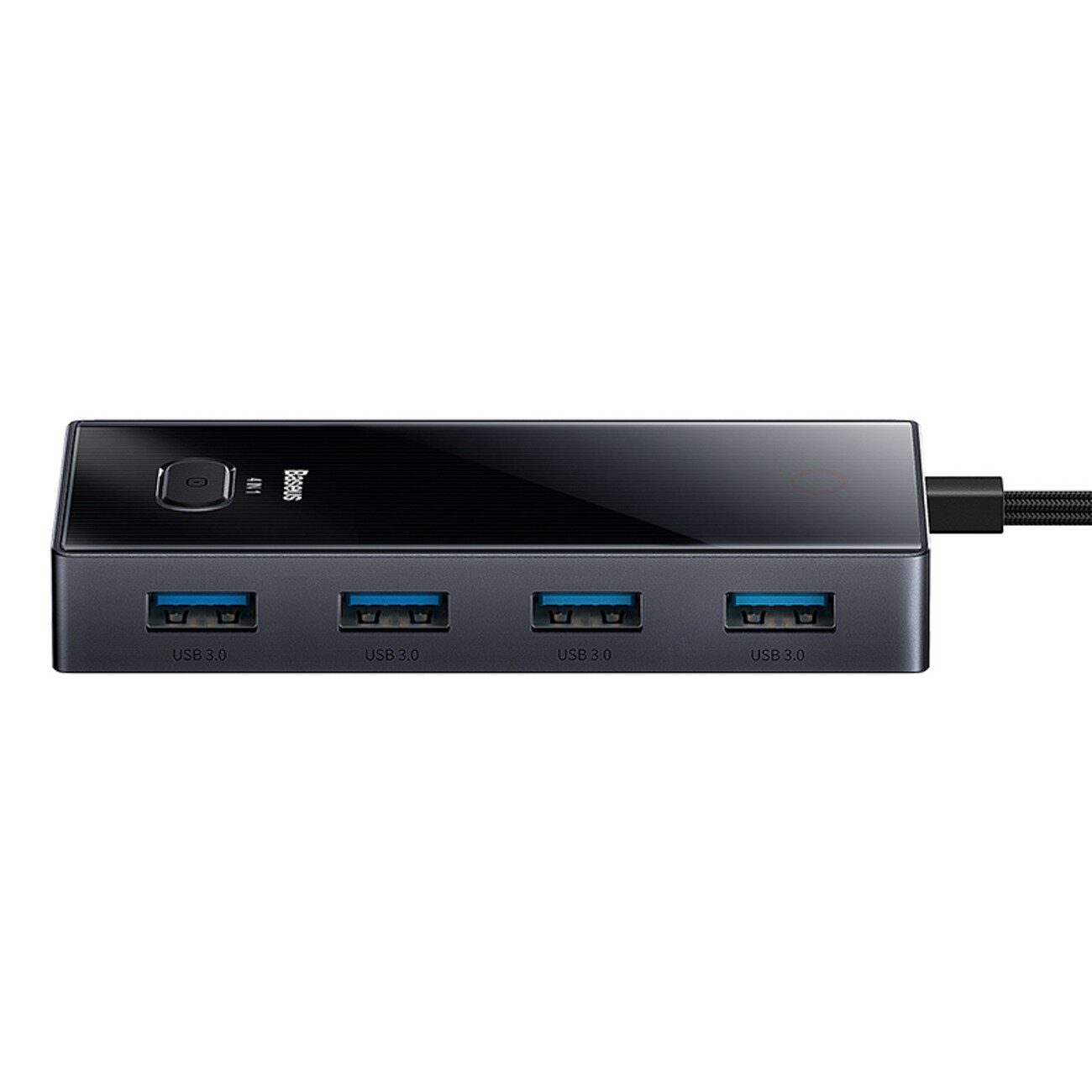 Baseus PioneerJoy 4xUSB-A 3.0 USB-C-hubb – grå