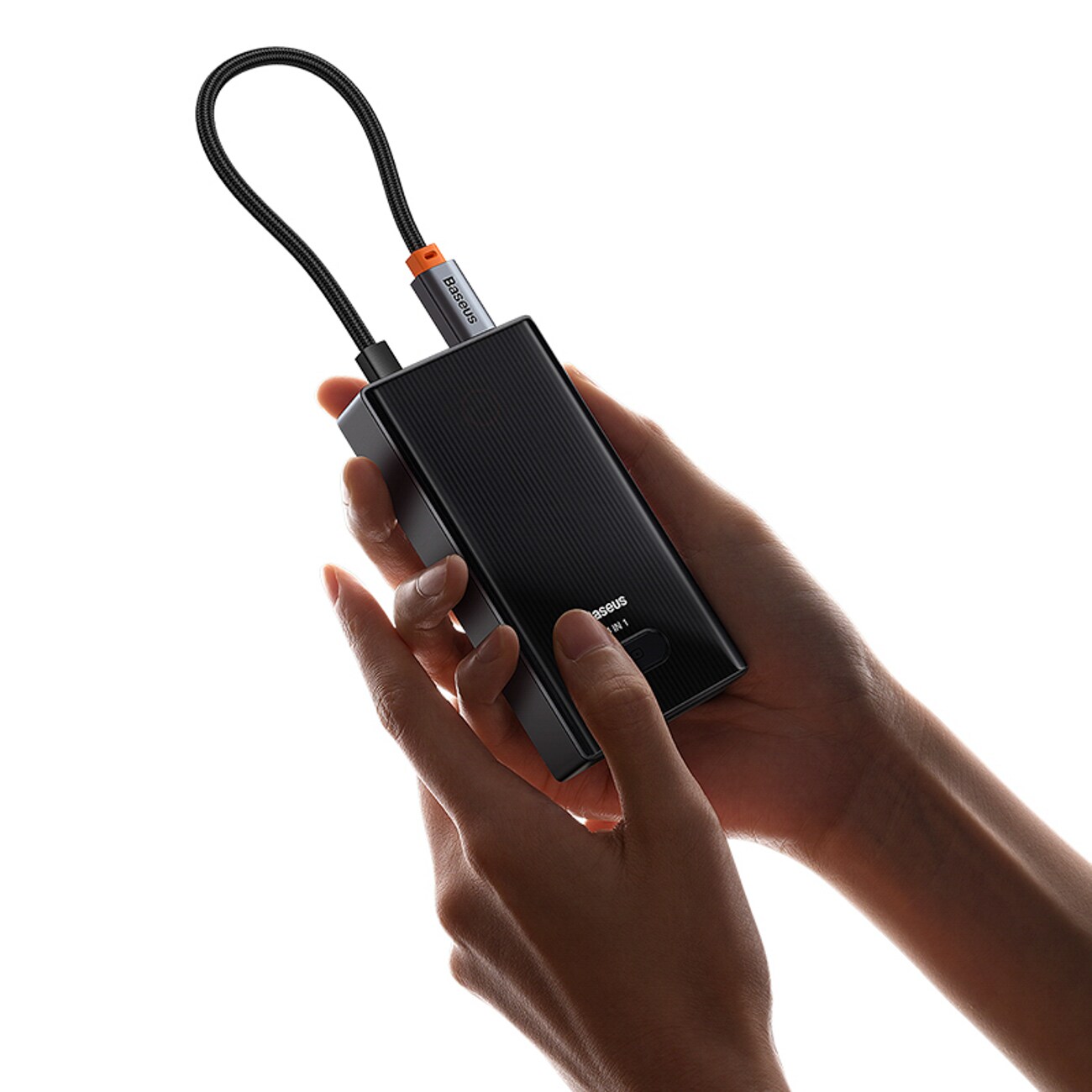 Baseus PioneerJoy 4xUSB-A 3.0 USB-C-hubb – grå