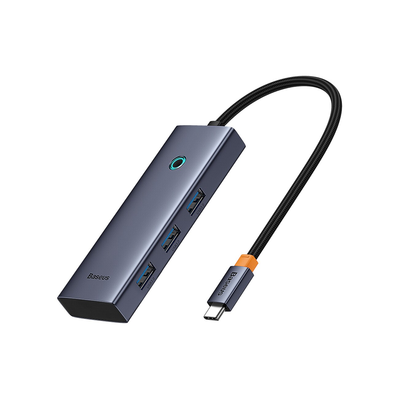Baseus UltraJoy-serien 5-i-1-hubb USB-C till 1x HDMI 4K@30Hz + 4 x USB-A 3.0 – grå