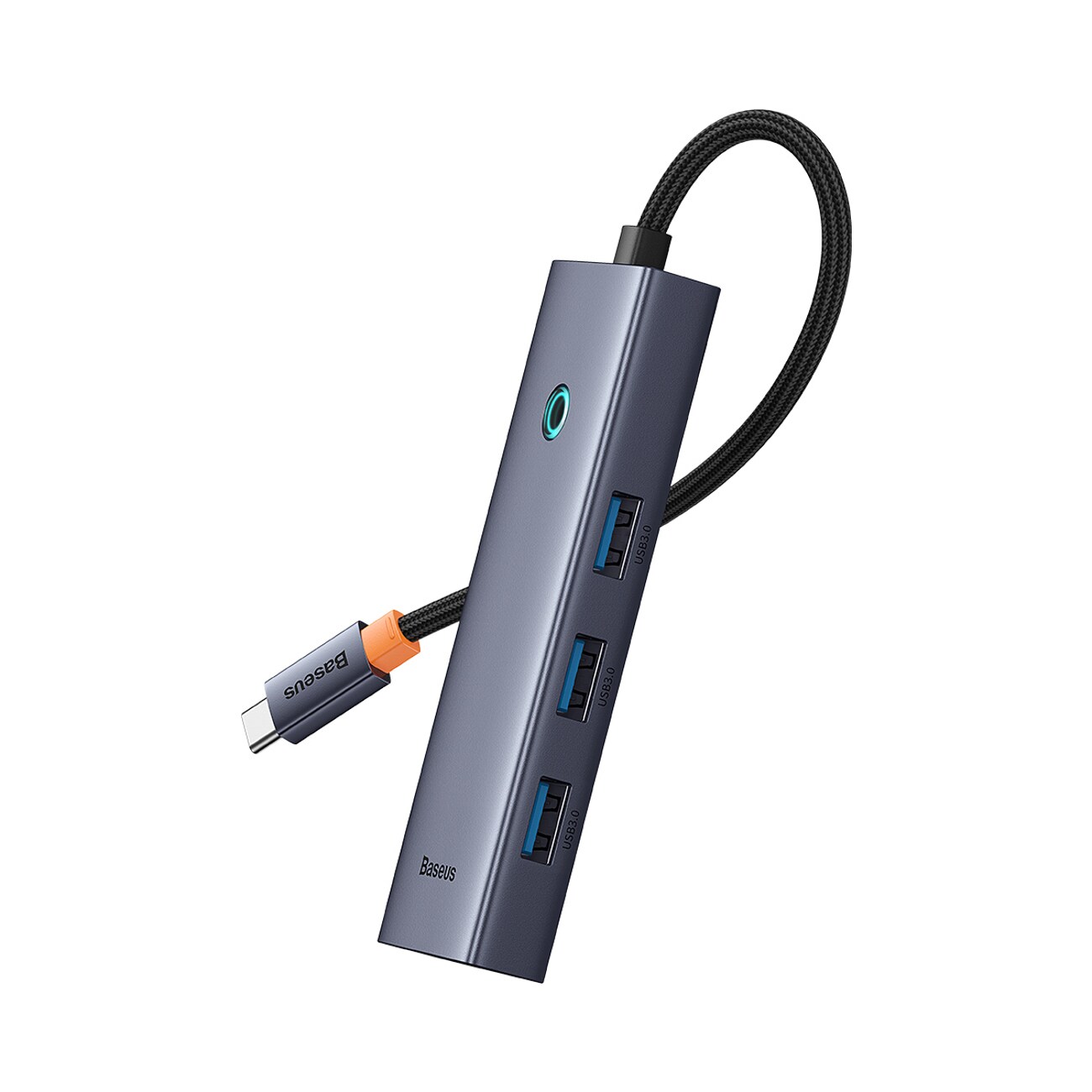 Baseus UltraJoy-serien 5-i-1-hubb USB-C till 1x HDMI 4K@30Hz + 4 x USB-A 3.0 – grå