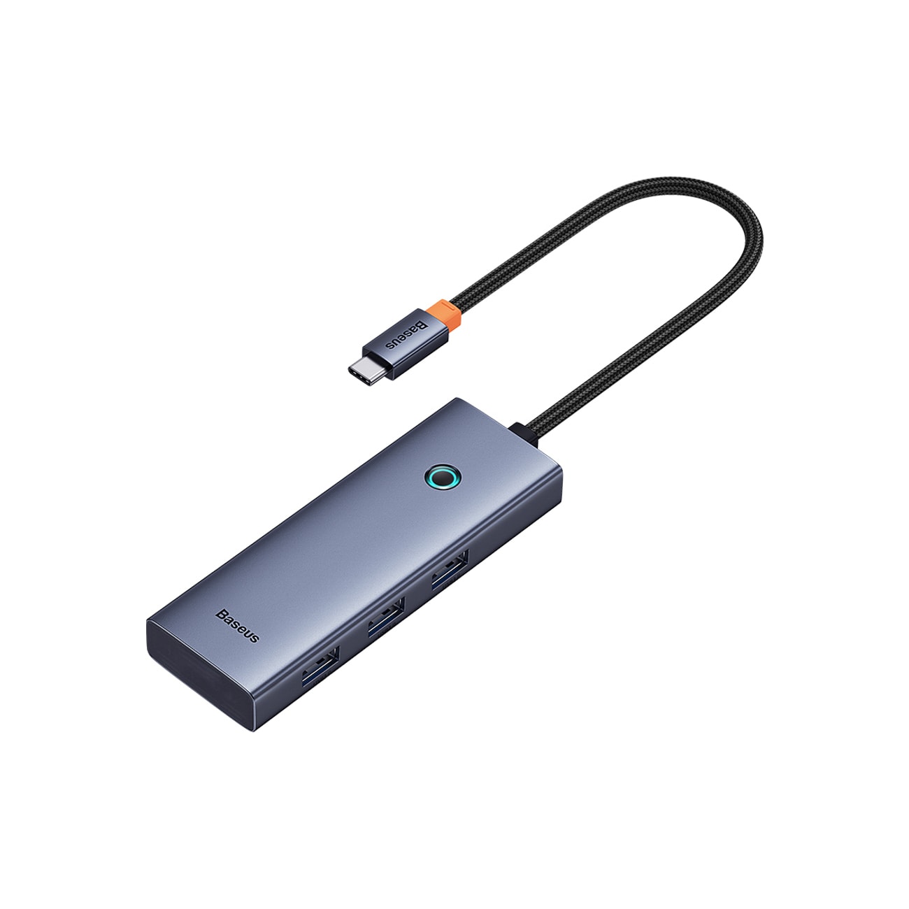 Baseus UltraJoy-serien 5-i-1-hubb USB-C till 1x HDMI 4K@30Hz + 4 x USB-A 3.0 – grå