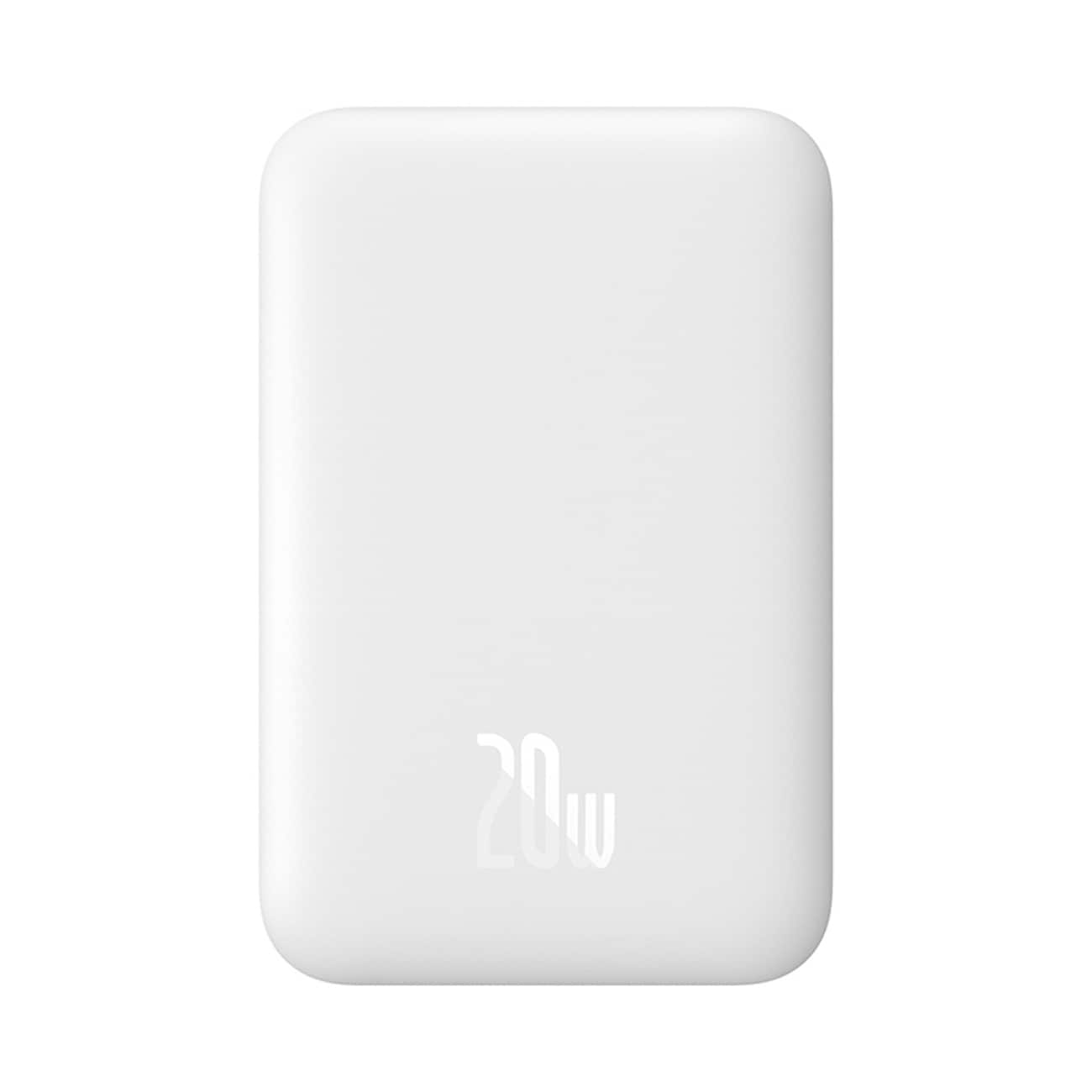 Baseus Airpow 6000 mAh 20 W powerbank med Baseus Simple USB-C-kabel (20 V × 3 A), 30 cm – vit