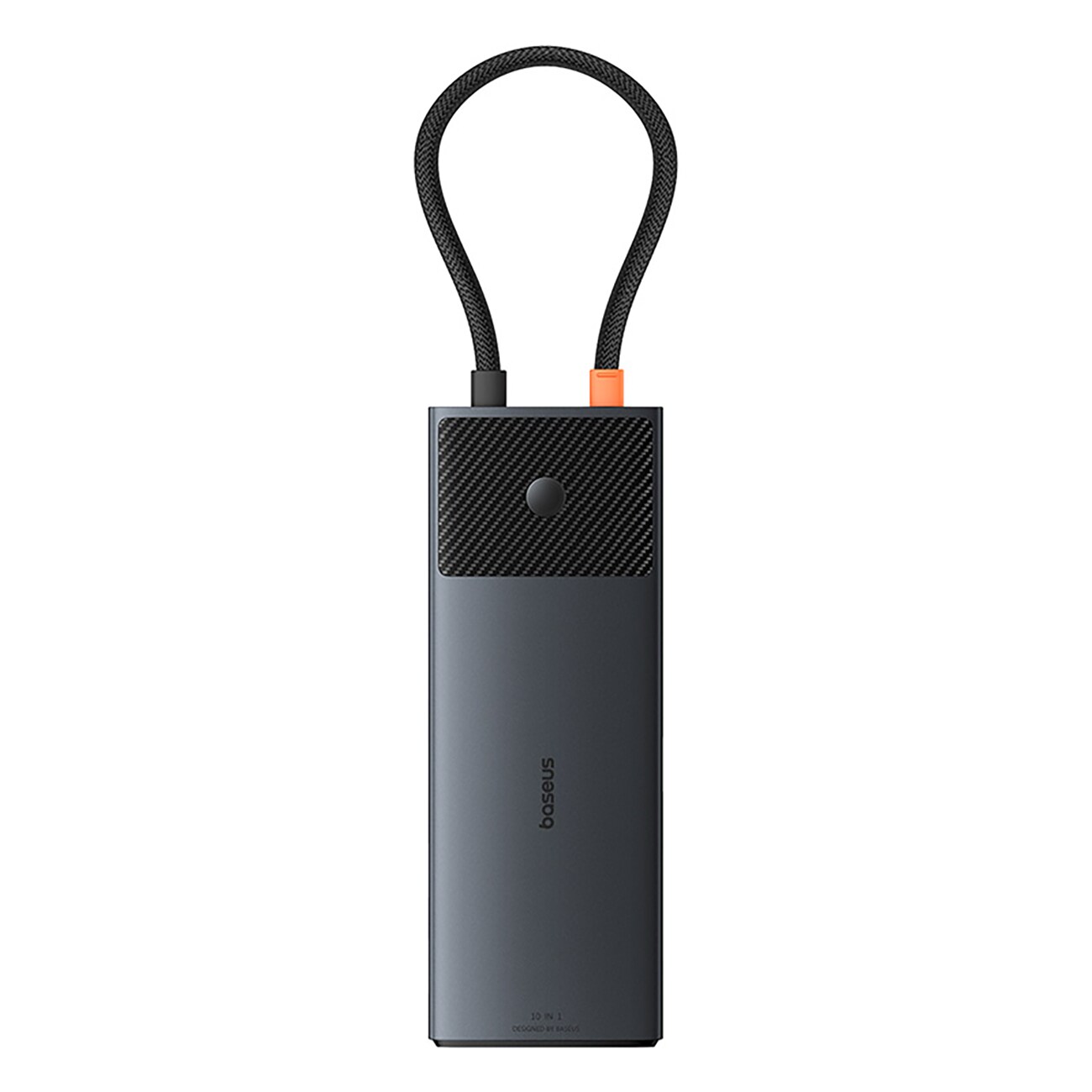 Baseus Metal Gleam II 10-i-1 HDMI, USB-A, USB-C, RJ45, SD/TF-hub – grå