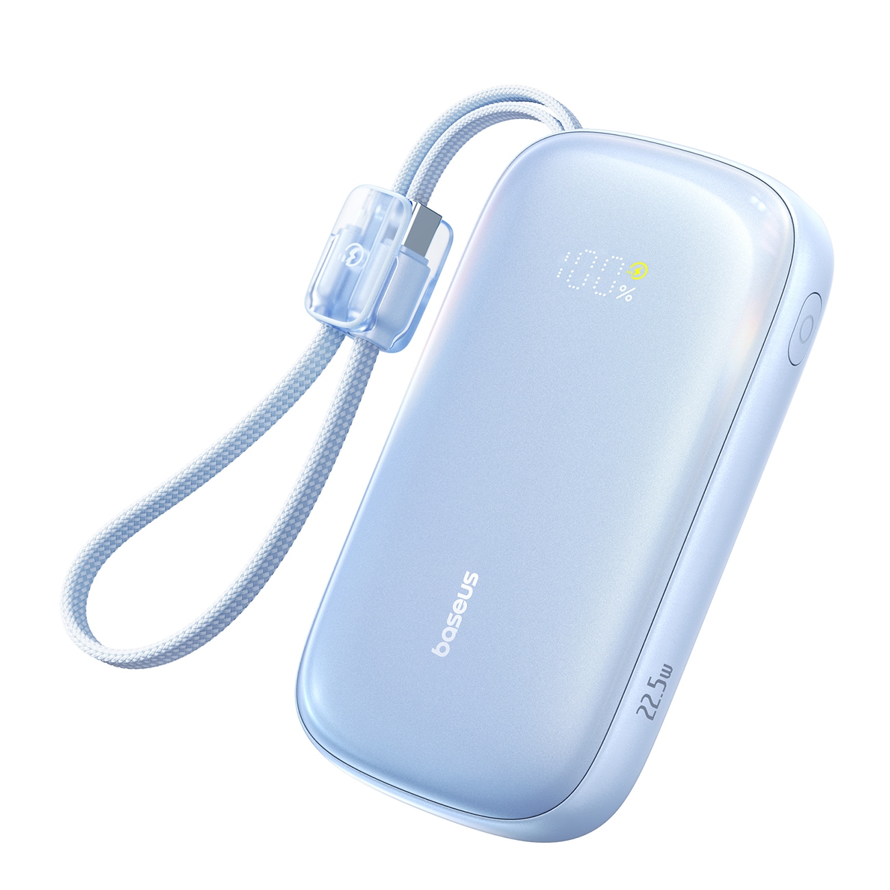 Baseus EnerFill FC21 Qpow 3 Ultra 20000mAh 22,5W powerbank med display och kabel ingår – blå