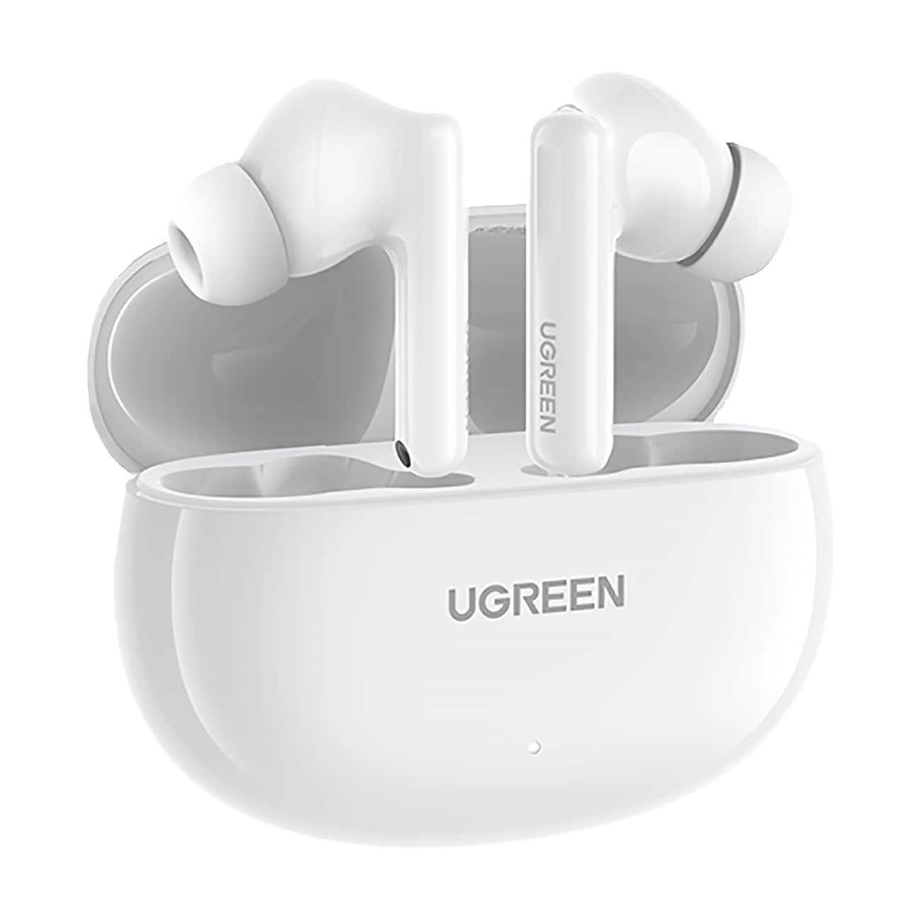 Ugreen HiTune T6 trådlösa hörlurar med ANC-funktion + USB-A–USB-C-kabel – vit