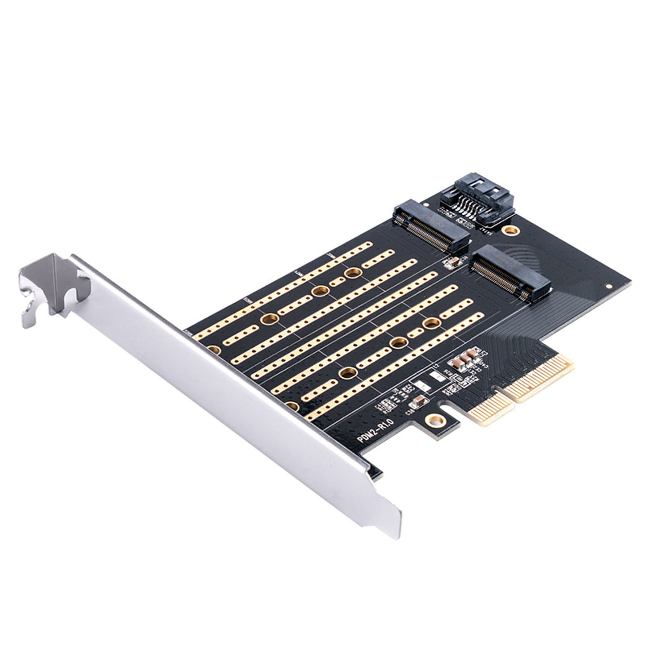 Orico PDM2 PCI-E 3.0 x4-expansionskort för M.2 NVMe- och SATA-enheter – svart