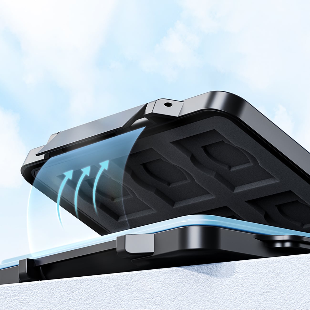 Orico PHCD-fodral för minneskort och datamedier – svart – för SSD/HDD/M.2 + SD/Micro SD/CF