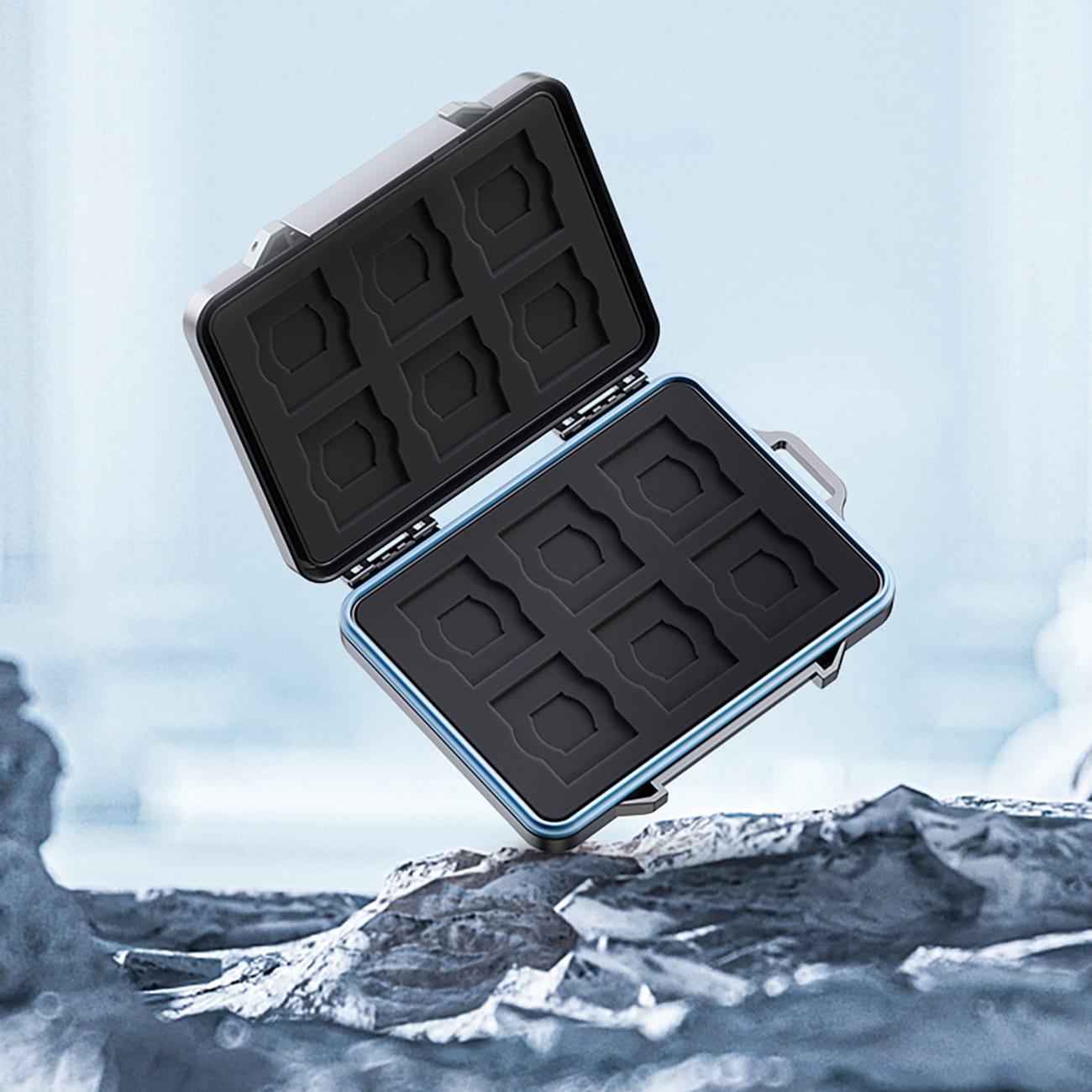 Orico PHCD-fodral för minneskort och datamedier – svart – för SSD/HDD/M.2 + SD/Micro SD/CF