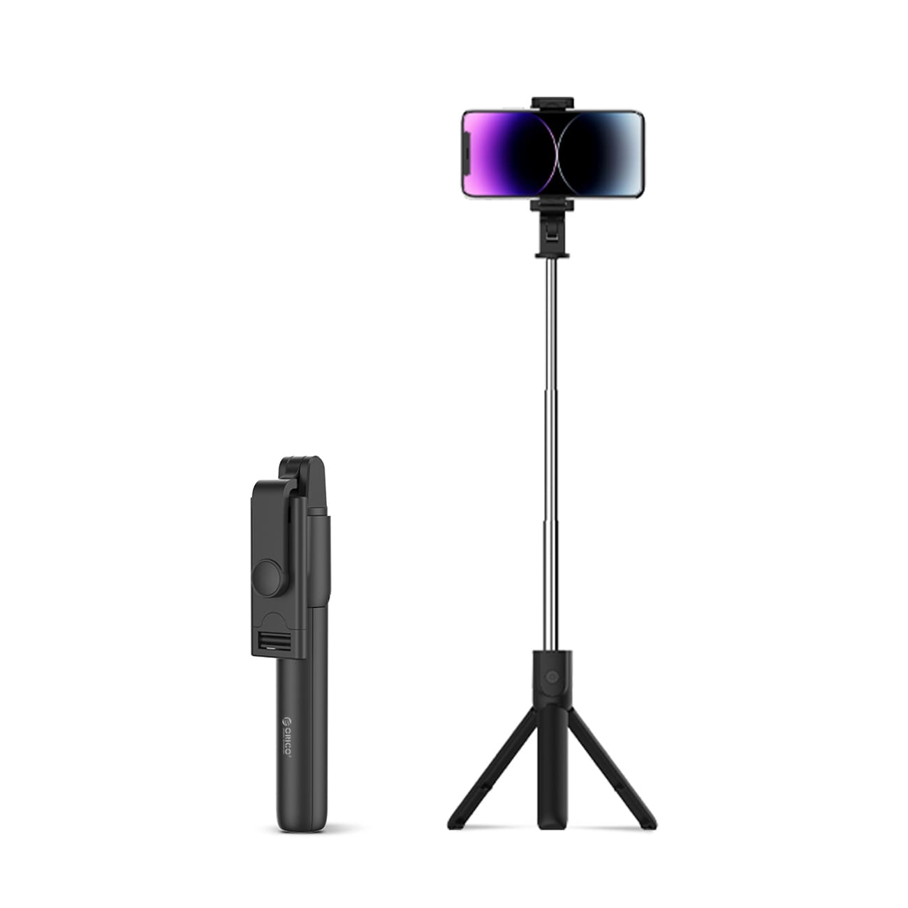 Selfiepinne Orico SPV100 ministativ med Bluetooth och 360 graders rotation – svart