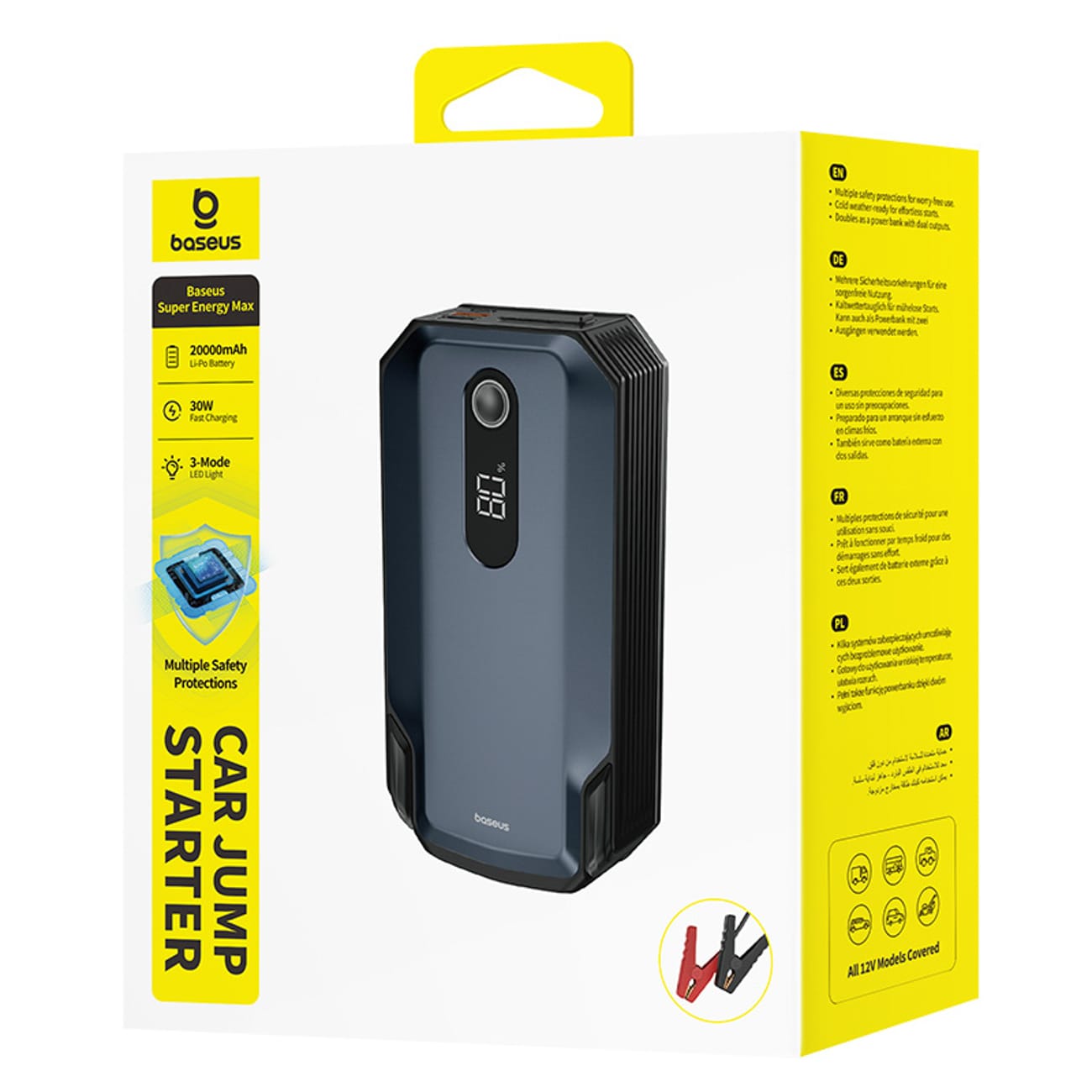 Baseus Super Energy Max 20000mAh -käynnistysakku – musta