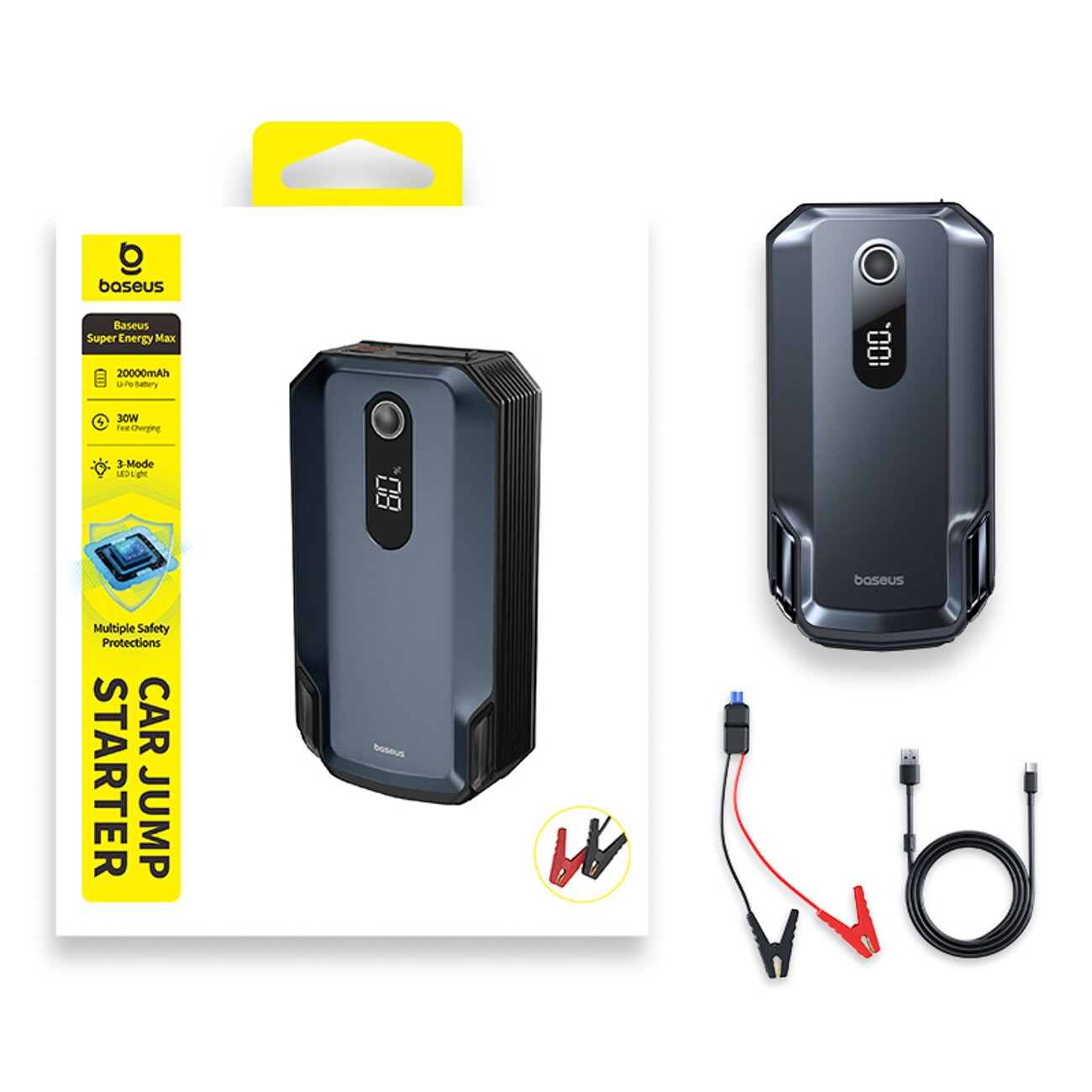 Baseus Super Energy Max 20000mAh -käynnistysakku – musta