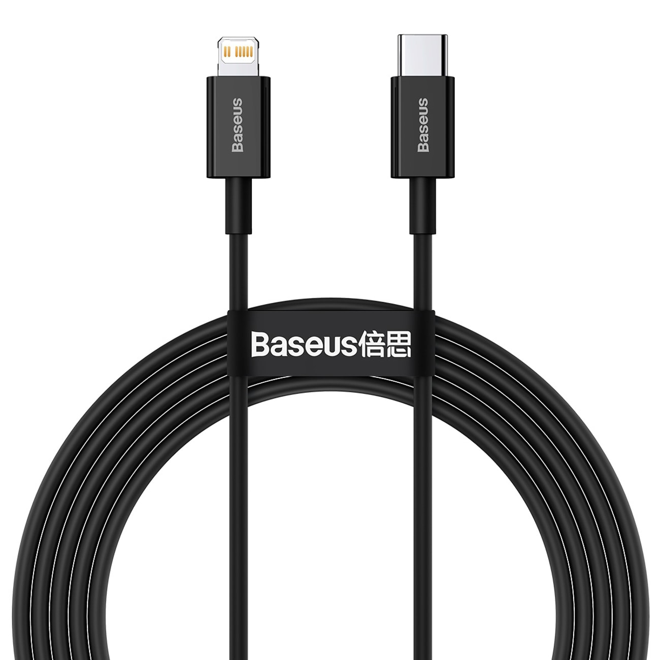 Baseus Superior Series 20 W USB-C–Lightning-kabel med Power Delivery, 2 m – svart