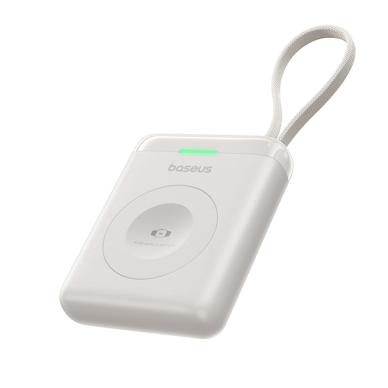 Baseus EnerFill FW11 5 W powerbank för Apple Watch med inbyggd kabel – vit