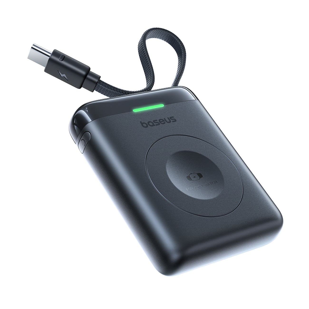 Baseus EnerFill FW11 5 W powerbank for Apple Watch med innebygd kabel – svart