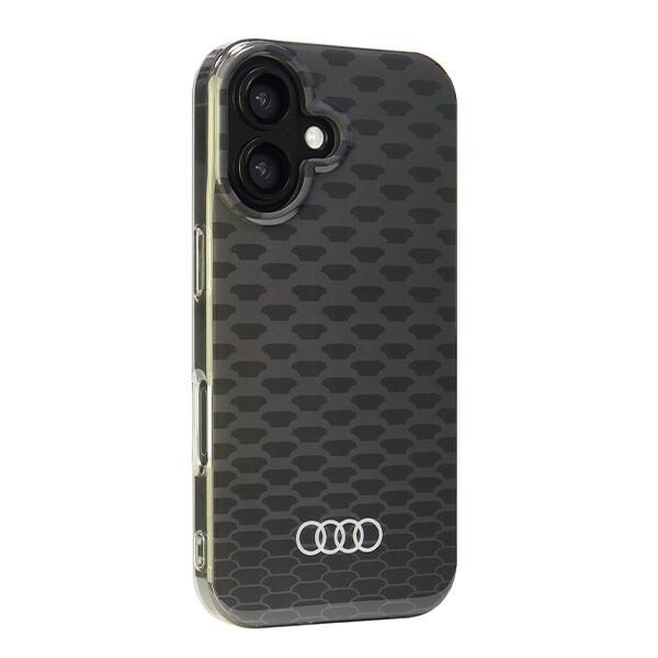 Audi IML-sømønster MagSafe iPhone 16 6,1" sort/sort hardcase AU-IMLMIP16-Q5/D3-BK