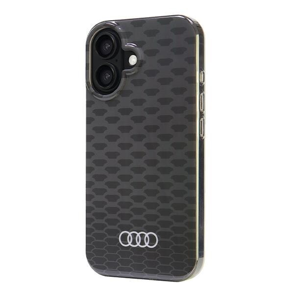 Audi IML-sømønster MagSafe iPhone 16 6,1" sort/sort hardcase AU-IMLMIP16-Q5/D3-BK