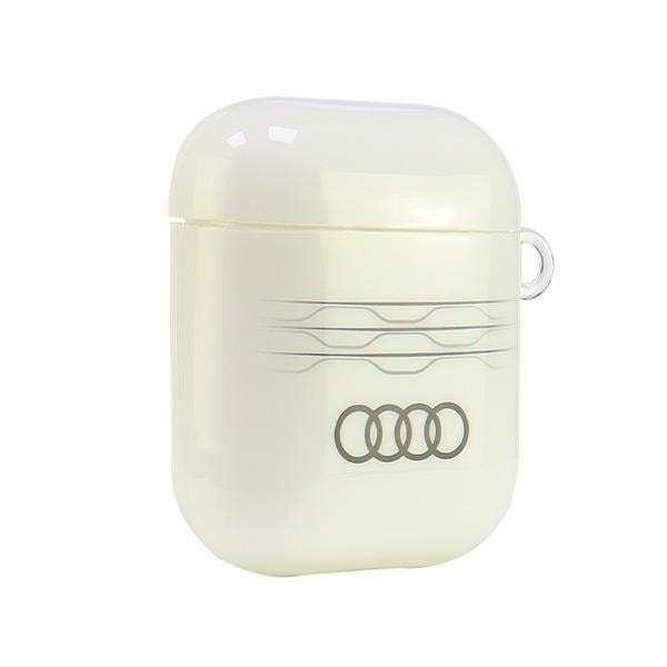 Audi IML-etui med geometrisk mønster til AirPods 1 / 2 – hvid