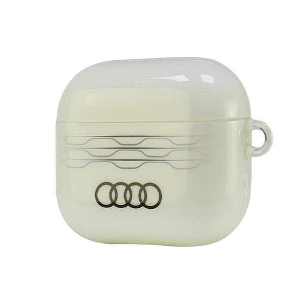 Audi IML AirPods 3-etui med geometrisk mønster – hvid