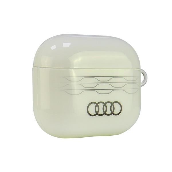 Audi IML AirPods 3-etui med geometrisk mønster – hvid