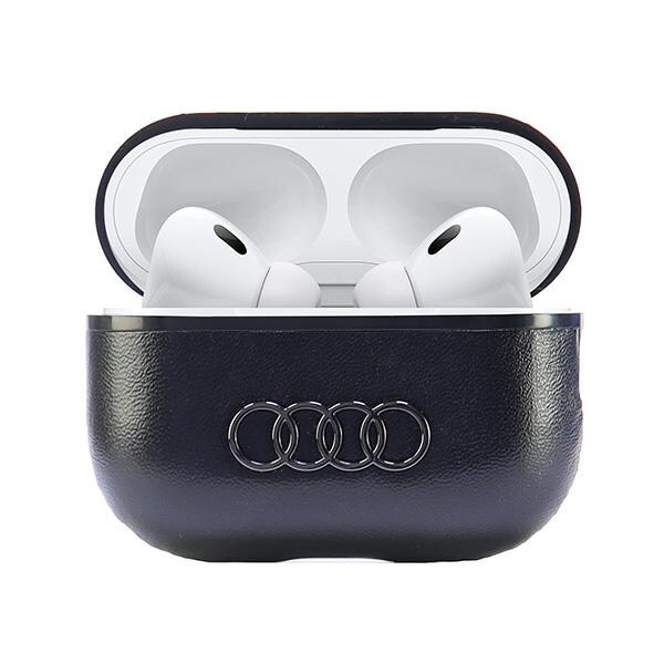 Audi læderetui med stort logo til AirPods Pro 2, sort/sort AU-APP2-GT/D3-BK