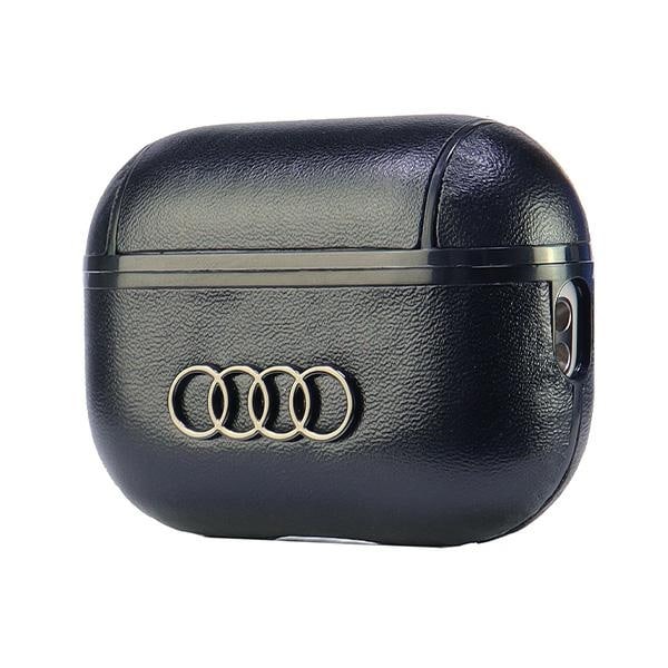 Audi læderetui med stort logo til AirPods Pro 2, sort/sort AU-APP2-GT/D3-BK