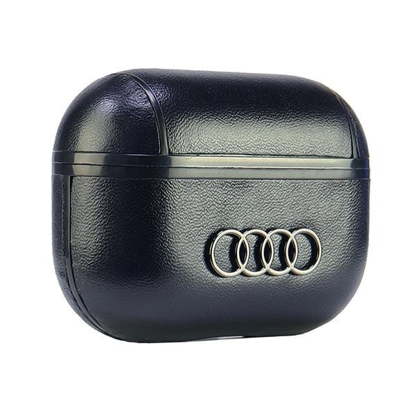 Audi læderetui med stort logo til AirPods Pro 2, sort/sort AU-APP2-GT/D3-BK