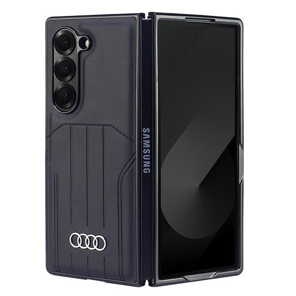 Audi-fodral i syntetläder med MagSafe för Samsung Galaxy Z Fold 6 – Svart