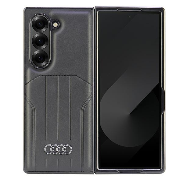 Audi-fodral i syntetläder med MagSafe för Samsung Galaxy Z Fold 6 – Svart