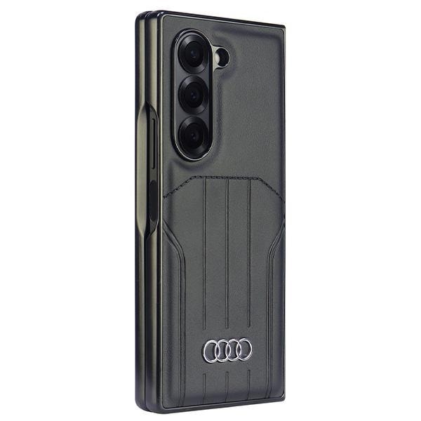 Audi-fodral i syntetläder med MagSafe för Samsung Galaxy Z Fold 6 – Svart