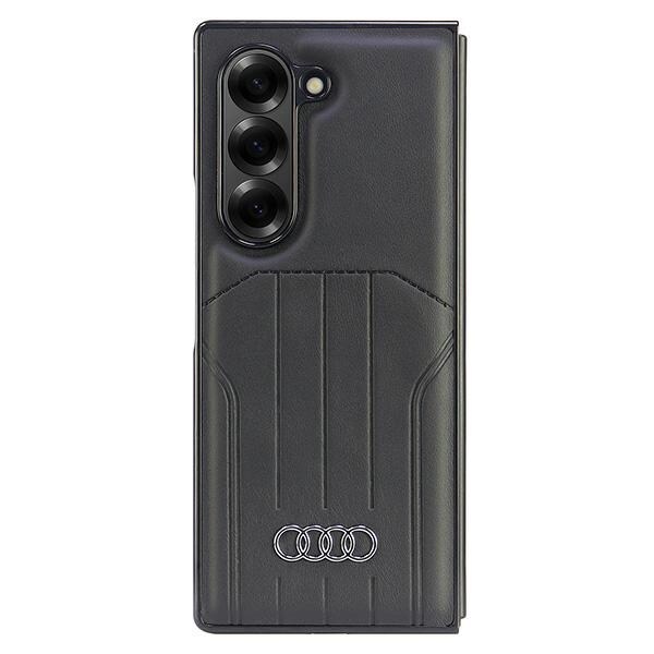 Audi-fodral i syntetläder med MagSafe för Samsung Galaxy Z Fold 6 – Svart