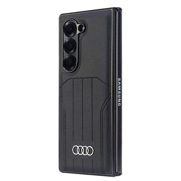 Audi-fodral i syntetläder med MagSafe för Samsung Galaxy Z Fold 6 – Svart