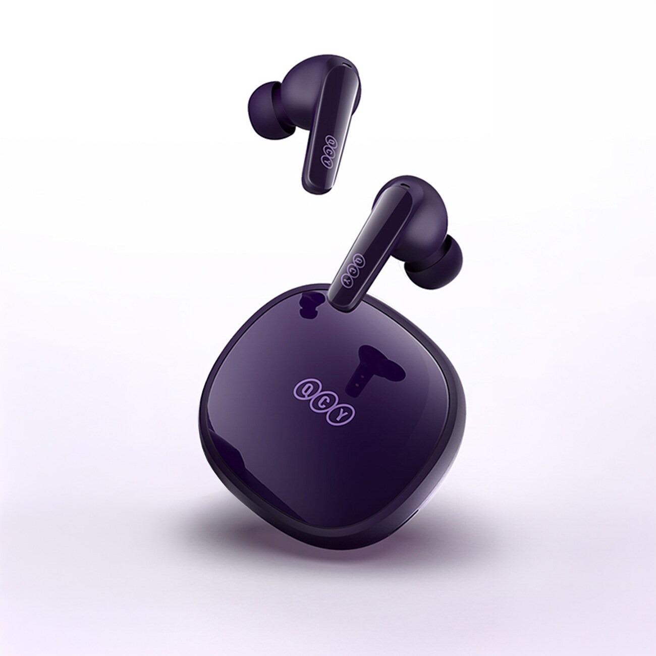 QCY T13X in-ear-hörlurar med ENC, IPX5 och Bluetooth 5.3 – Lila