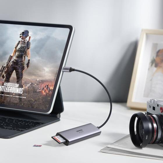 Ugreen multifunktionell USB-C-hubb – 3x USB 3.2 Gen 1 / HDMI 4K 60 Hz / SD/TF, grå (60383)